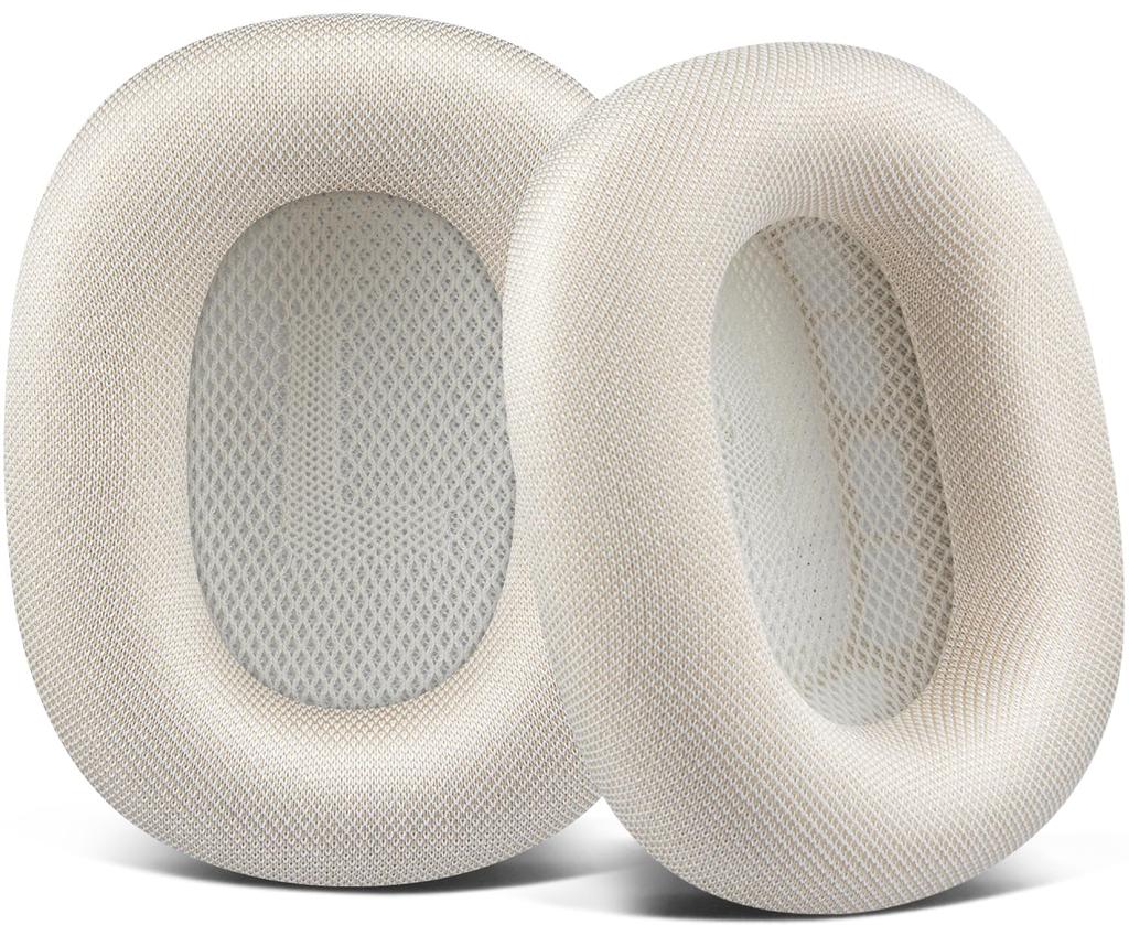 SOULWIT Replacement Ear Pads and Cushions for Airpods Max Over-Ear Headset, Durable Mesh Fabric Head Pads with Soft Foam Ear Cups - Starlight