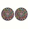 Retro Mandala Flower Absorbent Car Cup Holder Coaster Mats - Car Interior Accessories,Water Cup Coasters For Car Vehicles & Home Desk