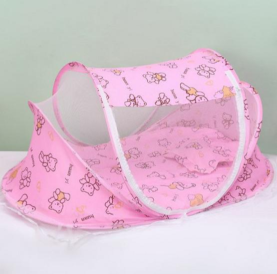 Комплект детской кроватки с москитной сеткой, спальным ковриком и подушкой (0-3 года)