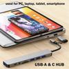 8 In 1 USB C Hub Expander Multiport Adapter Type C Splitter Dock USB 3 Port For Xiaomi Phone Tablet Fast Data Transfer Charging
