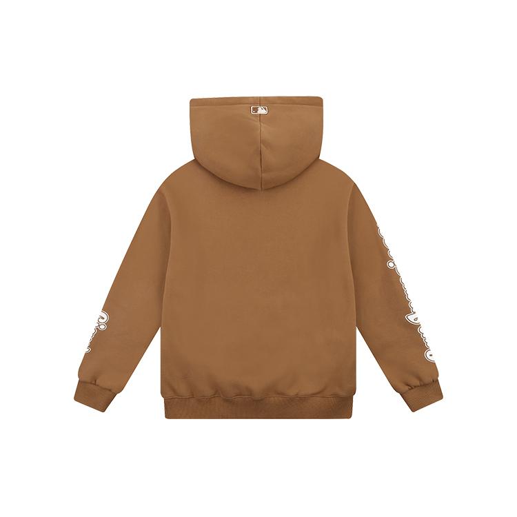 New MLB Hooded Loose Fit Sweatshirt Unisex Brown 31HD53061-14B