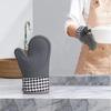 Silicone Kitchen Non-slip Pot Holders Gloves High Temperature Resistance Thick Baking Gloves Barbeque Gloves for Kitchen Cooking