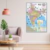 Educational Globe - 13 Inch Height Metal Base With India Political Map (70 X 100 Cm) - World Globe for Home and Office Decor, Gift Item, Show Piece