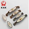 KAK Винтажные Бронзовые Керамические Ручки для Шкафов Ручки-Тяжки для Дверей Шкафов Европейский Стиль Кухонная Ручка Ручки для Ящиков Мебельная Ручка