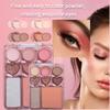 8Color Cat Claw Eyeshadow Palette Cute Eye Makeup Palette Long Lasting Glitter Rose Blush Eye Shadows Korean Women Cosmetics