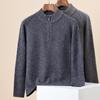 Hengyuanxiang Men's 100% Pure Wool Half-Zip Sweater