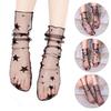 Женские модные носки, ультратонкие средние трубки, дышащие, черные кружевные сексуальные в стиле ретро