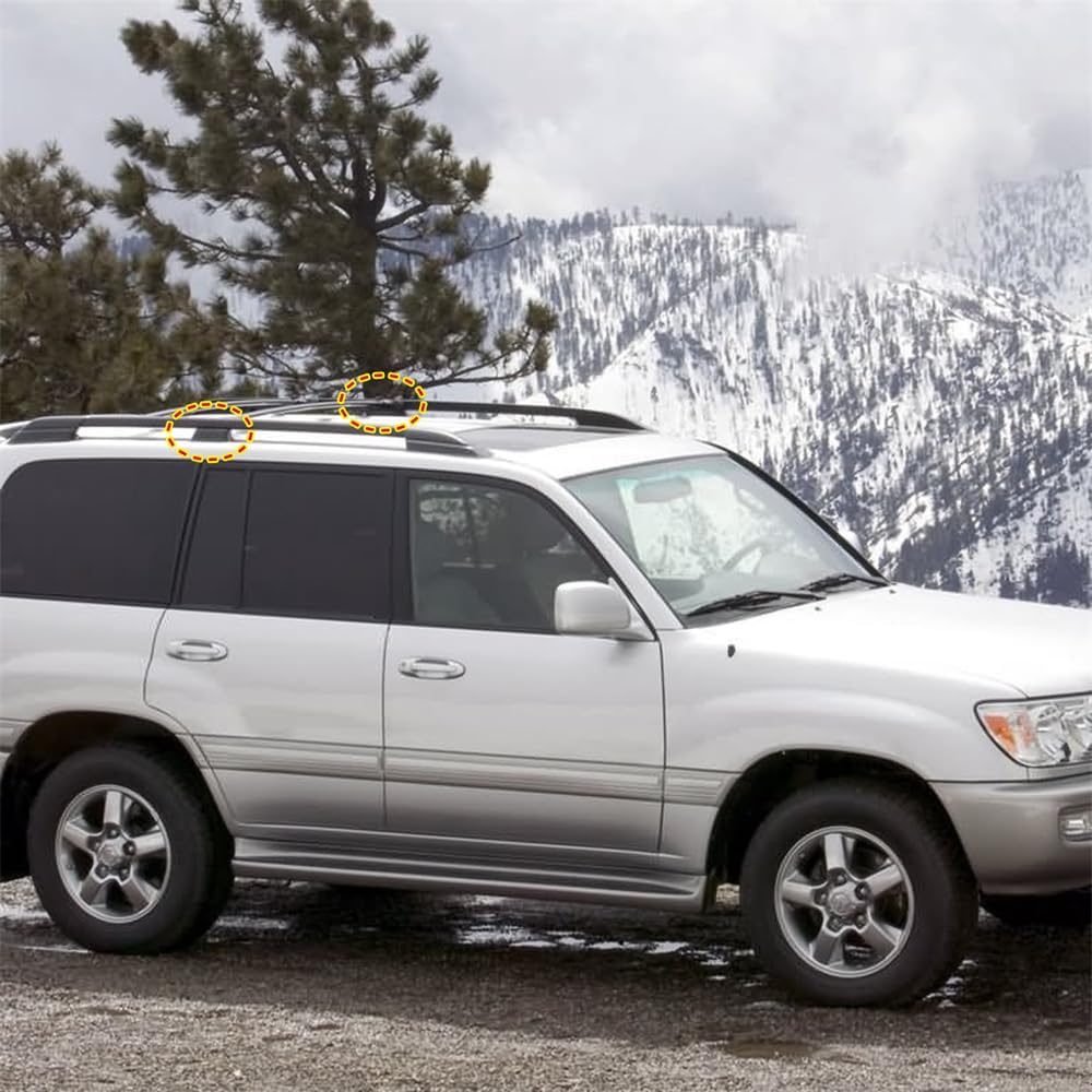 Для Toyota Land Cruiser LC100 FJ100 1998 1999 2000 2001 2002 Черный Внешний Багажник на Крышу Релинги Защитная Накладка на Центральную Часть Багажника Автоаксессуары 2 шт.