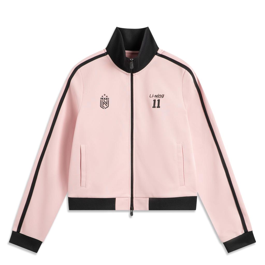 Li-Ning Sports Lifestyle Series Color Block Letter Zipper Stand Collar Comfortable Breathable Versatile Casual Sweatshirt Women Sweatshirt AWDVC04-4