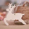 Pendant Decorations DIY Craft Christmas Decor Wood Hanging Tree Ornaments Snowman Snowflake Elk
