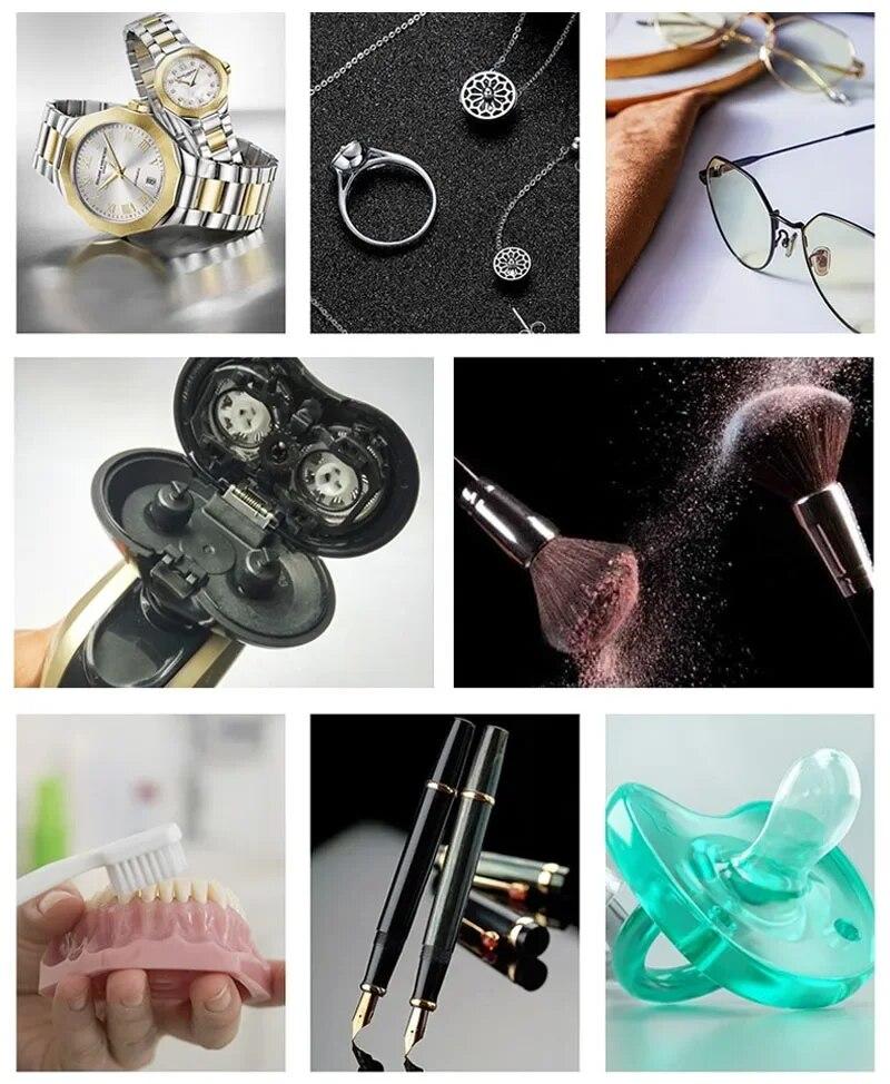 Мощная ультразвуковая мойка 500 мл 46 кГц для ювелирных изделий, очков, бритв, печатных плат, часов, зубных протезов, зубов, ультразвуковая стиральная машина KTY