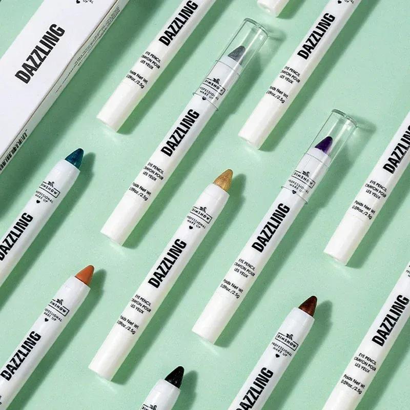 12 цветов перламутровые тени для век карандаш водостойкие долговечные блестящие тени для век ручка подводка для глаз карандаш для глаз инструменты для макияжа