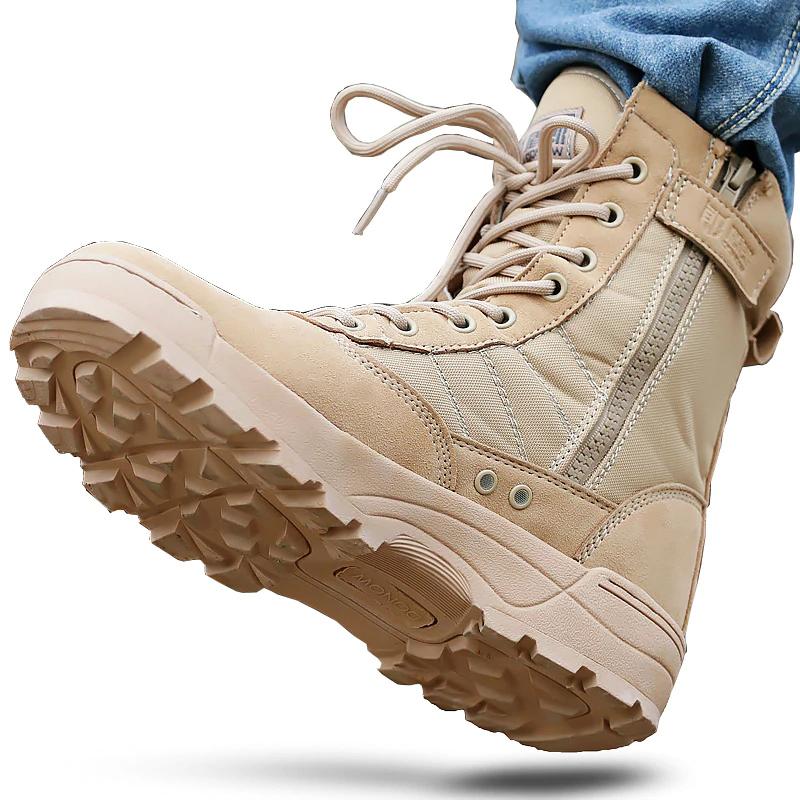 Men Desert Tactical Military Boots Leather Ankle Boots Platform Plus Size Warm Men Shoes Men Footwear Autumn Winter Boots Men Hiking Boots Male