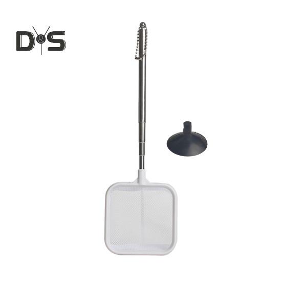 Сачок для аквариума с телескопической ручкой из нержавеющей стали, более глубокая сетка, квадратная сетка для аквариума, для креветок, остатков корма для мальков рыб