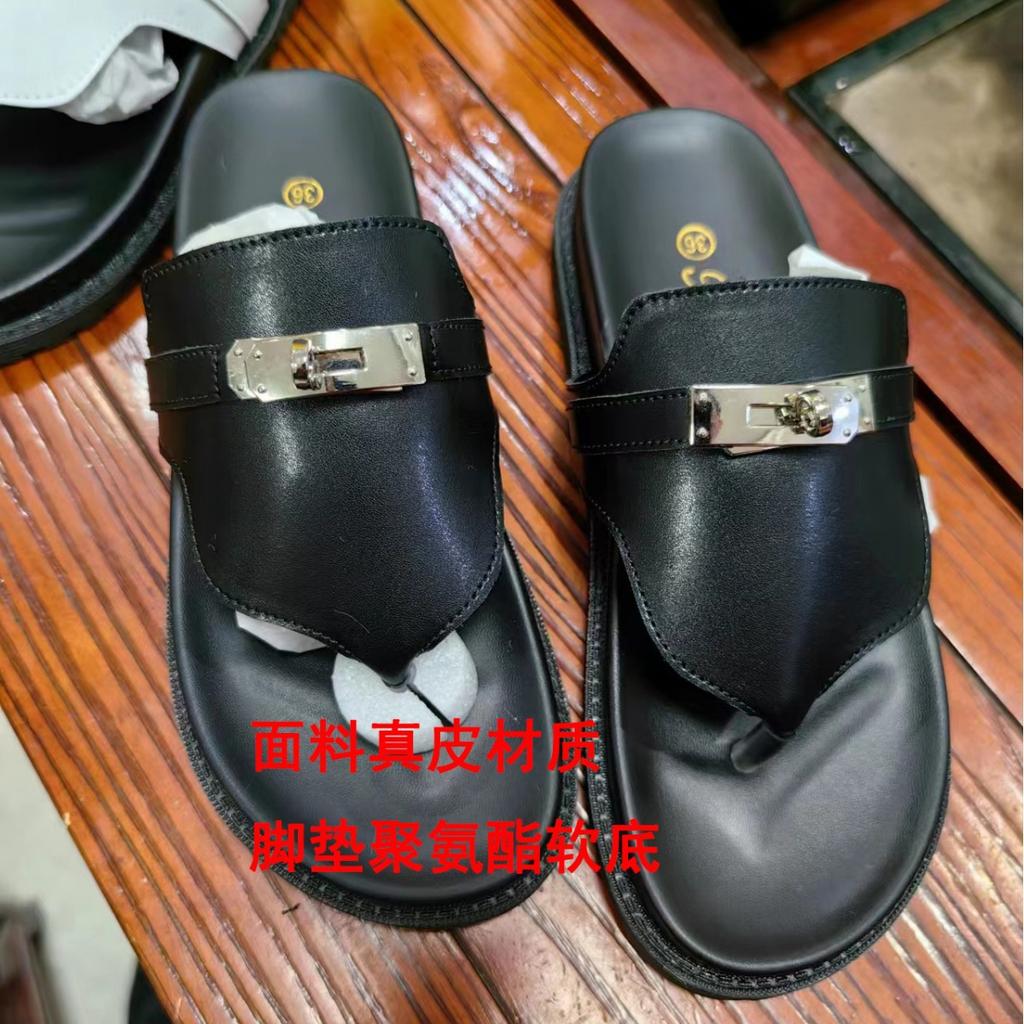 [Шэй Су Ининь] Классическая реплика ~ ke * lock с толстой подошвой, повседневные шлепанцы для летней женской одежды