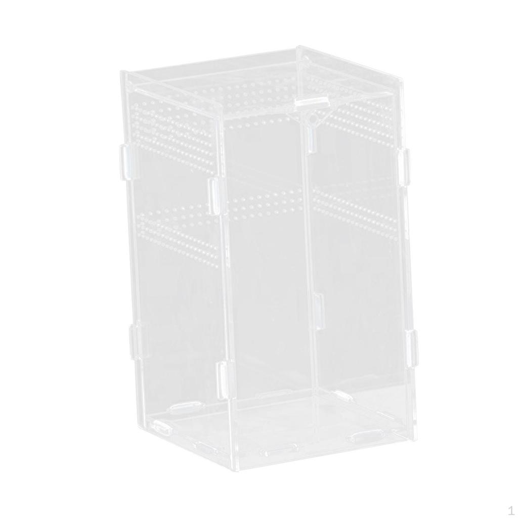 Reptile Breeding Box Animal Habitat Cage Clear Terrarium Enclosure for Geckos Young