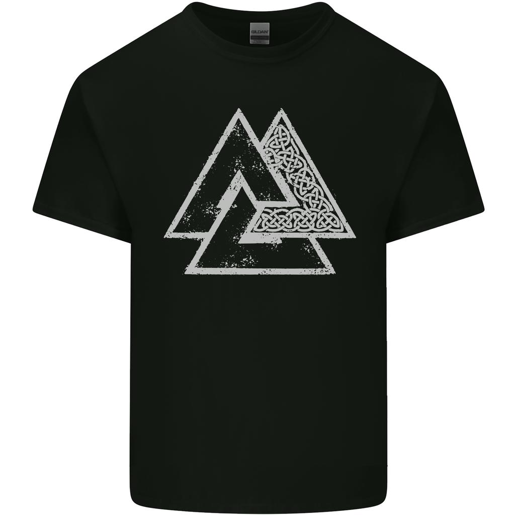 Valknut Symbol Vikings Gym With White Print Unisexs Light Cotton TShirt