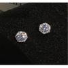 Fashion Crystal Zircon  Sterling Silver Earrings Female Jewelry Cubic Zircon Accessories Hypoallergenic Super Flash Earrings