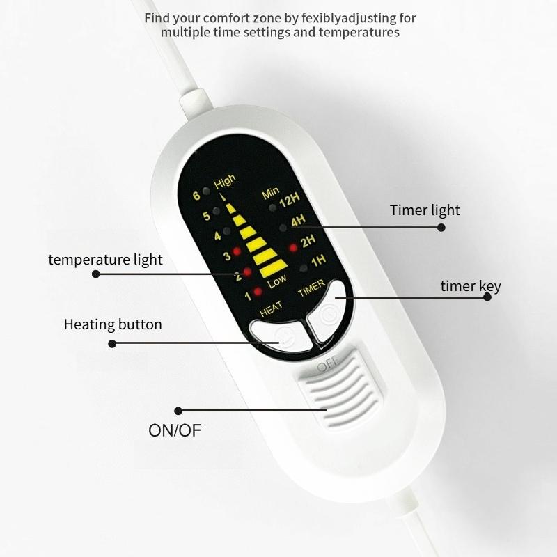 180x130cm Electric Blankets Flannel Warm Body Heating Blanket Intelligent 6-speed Temperature Control Thin Blanket Multi Purpose Sofa Bed Thin Quilt