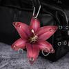 Creative Lily Simulation Flower Keychain Pendant Backpack Decoration Accessories Gifts
