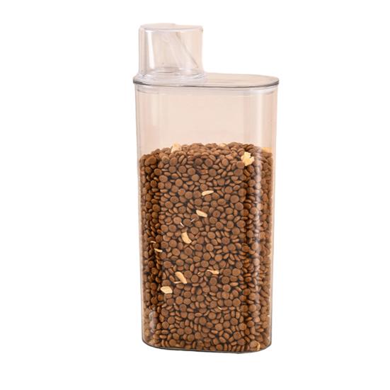 Sealed Food Storage Container Transparent Airtight Grain Canister Food Storage Bin with Pour Spout for Rice Beans Flour Snacks Kitchen