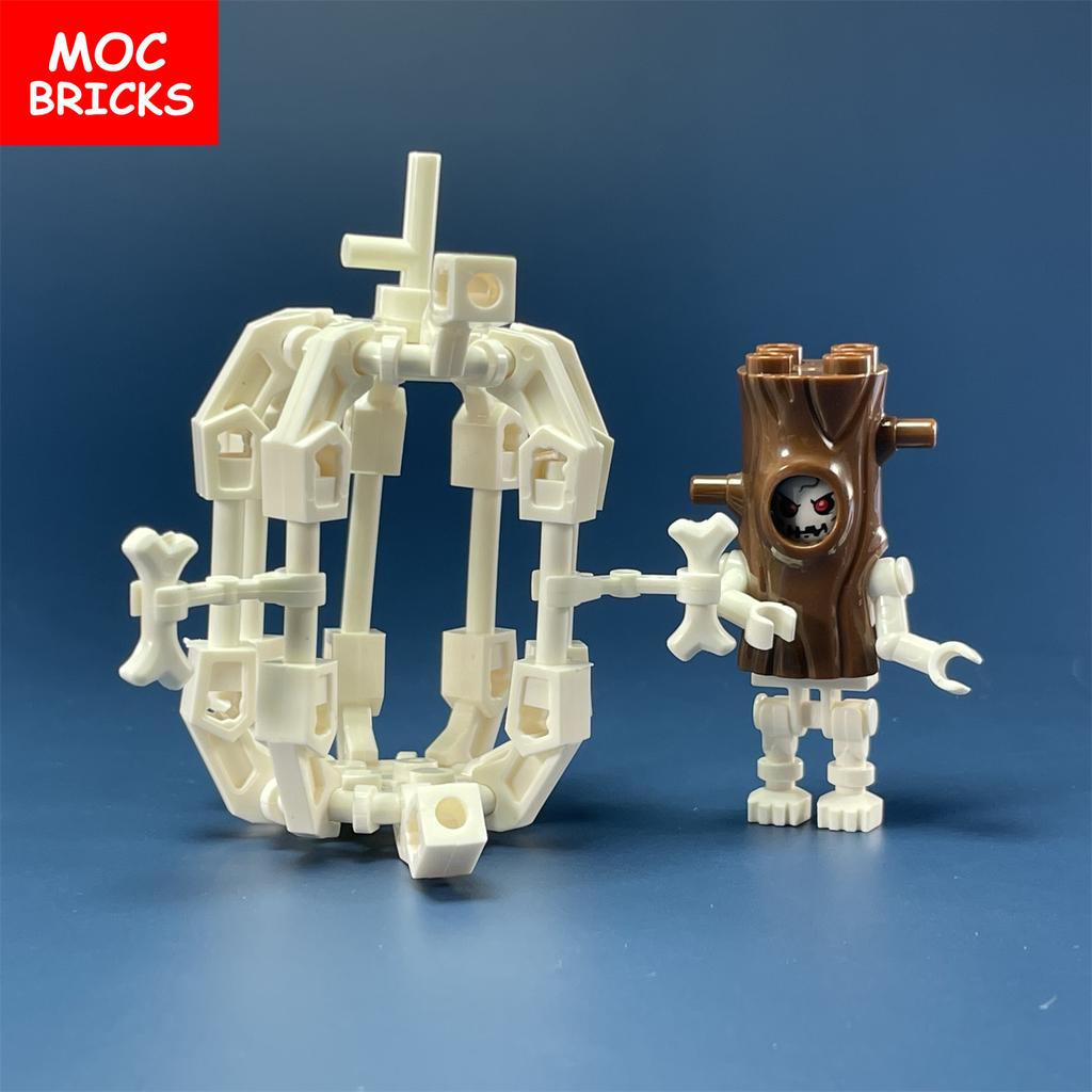 MOC Bricks Skull Cage Halloween Luminous Ghost Horse Skeleton Action Figure Educational Building Blocks Children Toys Gift