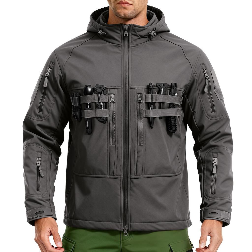 Мужские зимние однотонные куртки Мужские модные куртки Дышащие ветрозащитные куртки Куртки для занятий спортом на открытом воздухе