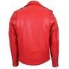 Lambskin Stylish Motorcycle Soft Fit Men Jacket Red Leather Handmade Genuine