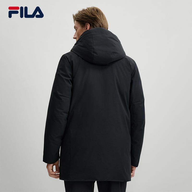 Fila Белый Классический Минималистичный Повседневный Для Поездок Универсальный Пятноустойчивый Плюшевый Удобный Пуховик средней длины с капюшоном F11M543912FBK