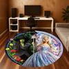 1pc Wicked Pattern Office Round Rugs, Under Chair Round Rugs for Living Room, Bedroom, Bathroom Decoration Carpet 091848