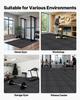 Puzzle Exercise Mat, 12 PCS Fitness Equipment Mats, 610 x 610 x 10 mm, High-Density EVA Foam Mats Set, Interlocking Rubber Soft Tiles, Protective