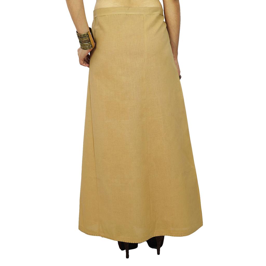 Inskirt Lining For Sari Ethnic Indian Ready-made Solid Cotton Petticoat