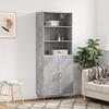 VidaXL Highboard Concrete Grey 69.5x34x180 Cm Engineered Wood 3189241