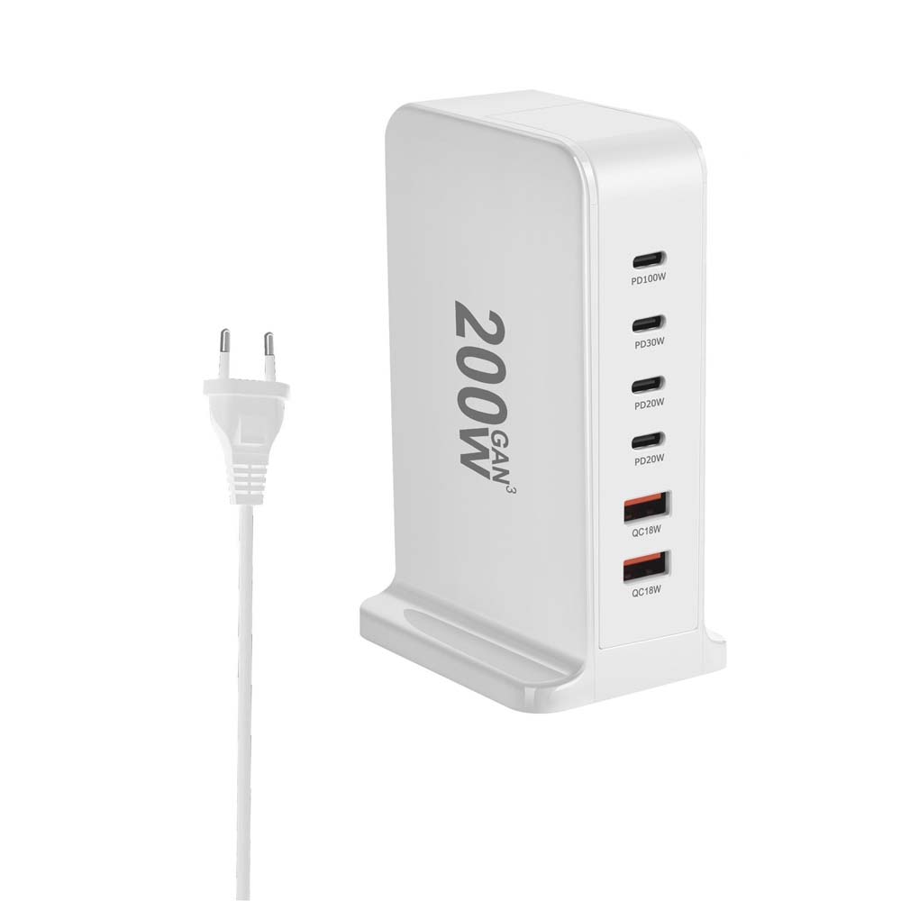 200 Вт 168 Вт настольное зарядное устройство GaN Quick PD 6 портов USB Type C США ЕС Австралия Великобритания адаптер для мобильного телефона ноутбука ПК док-станция для зарядки