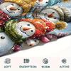Snowmen Print Flannel Blanket, High quality Comfortable for All Seasons, Home Decor, Warmth and Comfort, Perfect for Christmas Gifts