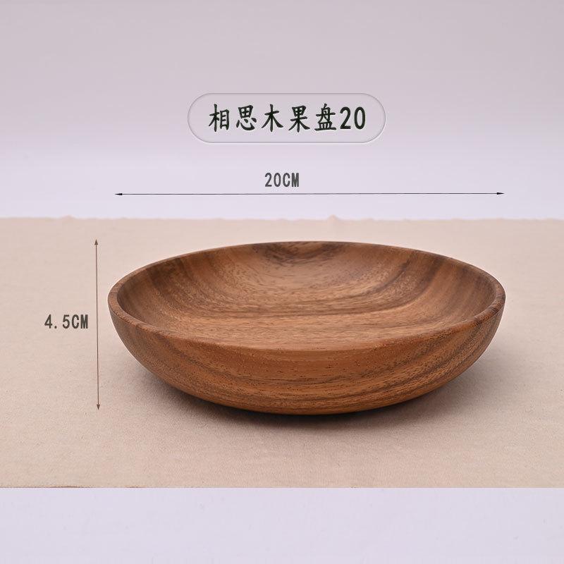 Деревянная салатница, блюдо для закусок, фруктов, еды, супа, сервировочные миски, столовые приборы для дома, кофейни, чайного домика, ресторана