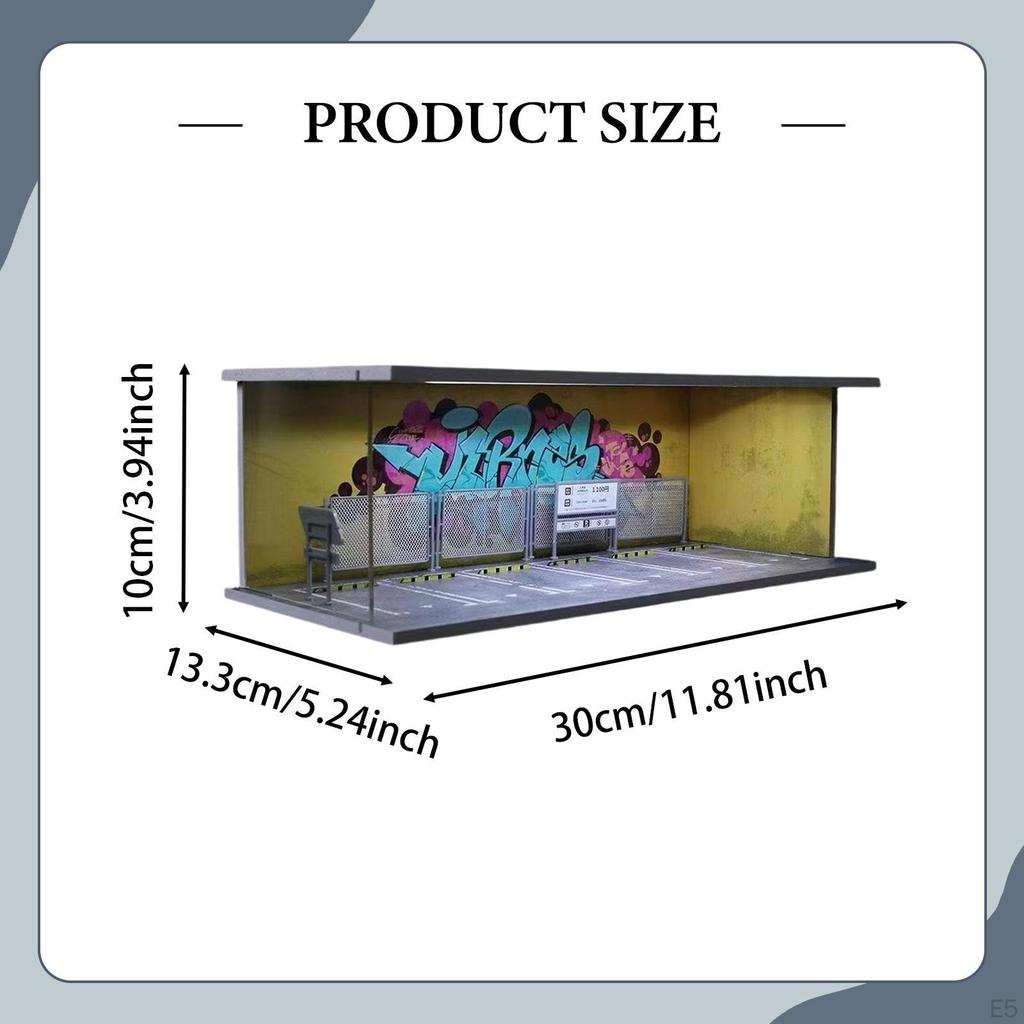 Диорама «Парковка», настольное украшение, масштаб 1/64, миниатюрная сцена здания для автолюбителей