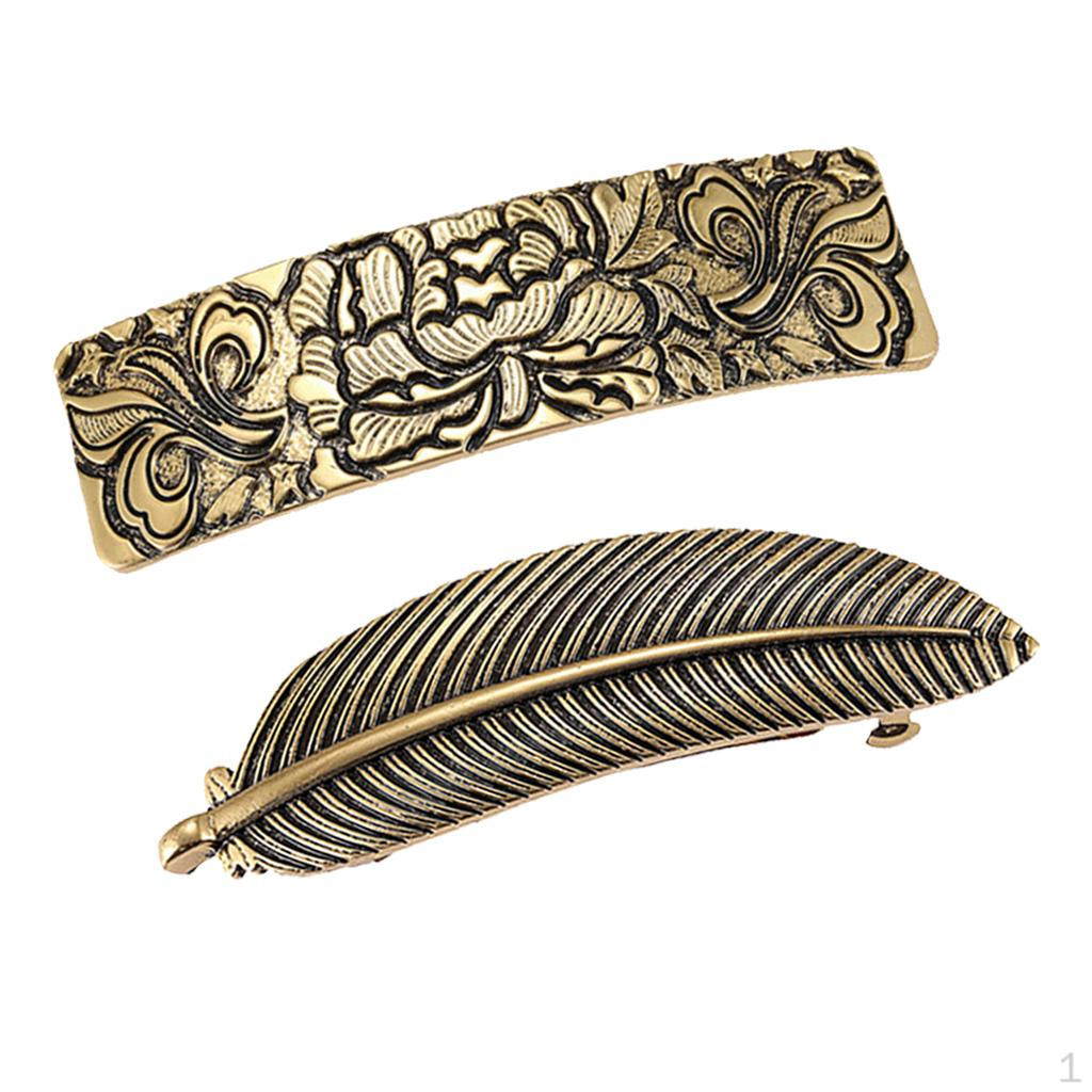 2x Viking Carved Hairpin Hair Clip French Spring Barrette