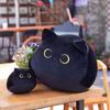 10/30CM Black Cat Plush Pillow Cartoon Cat Head Cat Doll Gift Cuddly Pillow Cushion Doll  Girl