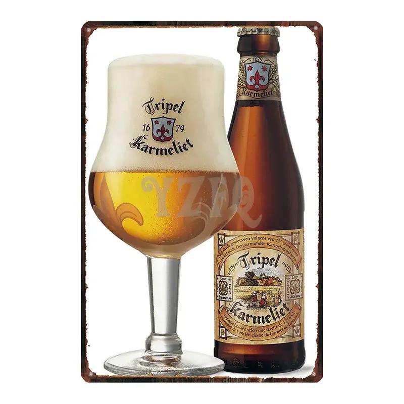 Орваль Шимэ Вестмалле Шуфф Металлическая жестяная вывеска Винтажная тарелка Для Бара Клуба Стены Паба Ресторана Декор Дома Железный Постер DU-3599A