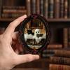 Хэллоуин Готический Декор Призрак Магнит на Холодильник, Ретро Магниты на Холодильник, Овальная Рамка для Фото Магнитные Украшения для Кухонной Полки Наклейки