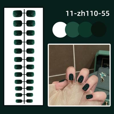 24 шт., накладные ногти с короткими квадратными головками и съемными накладными ногтями для женщин, 24 шт.