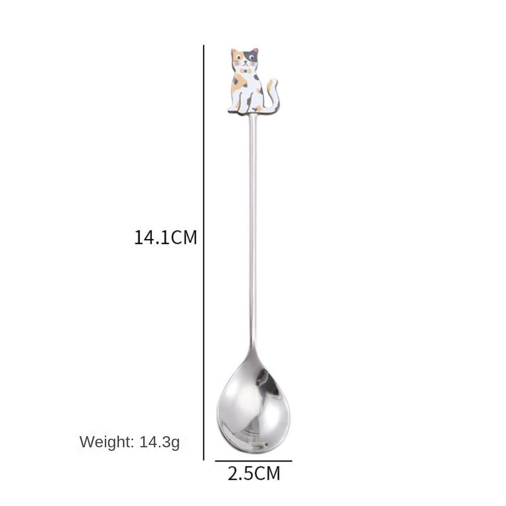 High-quality Cartoon Cat Spoon Japanese Korean Style Honey Stirring Spoon Cute Coffee Spoon