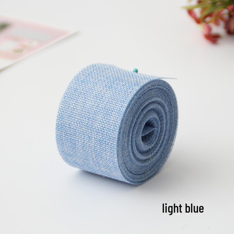 Свадебный декор своими руками: Цветная лента, имитирующая лен, рулон из полиэстера 5 см