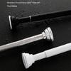 Stainless Steel No-Drill Telescopic Shower Curtain Rod for Bathroom and Wardrobe Use