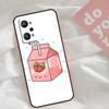 Милый чехол-коробочка клубничного молока для Realme C65 C67 C71 C63 C61 C55 C51 C53 C35 C75 11 12 13 14 15 Pro Plus GT6 GT7 Pro