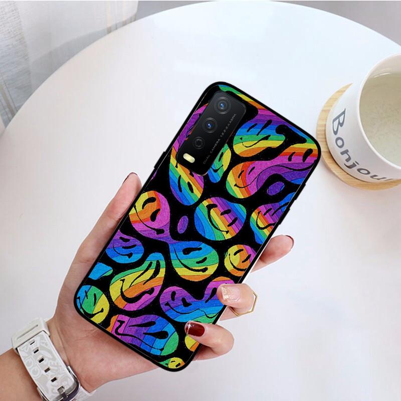 Чехол для телефона с триповым смайликом для VIVO Y31 Y21 Y70 Y21S Y20 Y72 1907 Y12 Y11S Y53S Y33S Y55 Y76 Y51 Y15S Y01