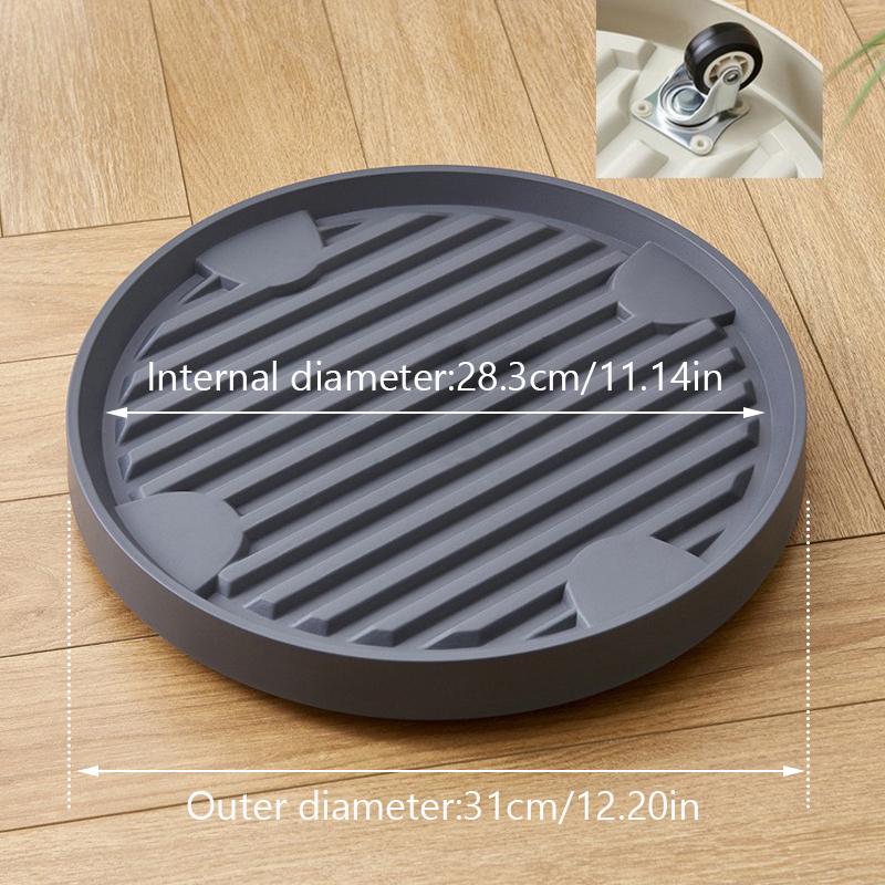 1PC Removable Flower Pot Tray Mobile Pallet Bucket Transfer Base Round Tree Flower Planter Stand Thickened Plastic Planter Tray