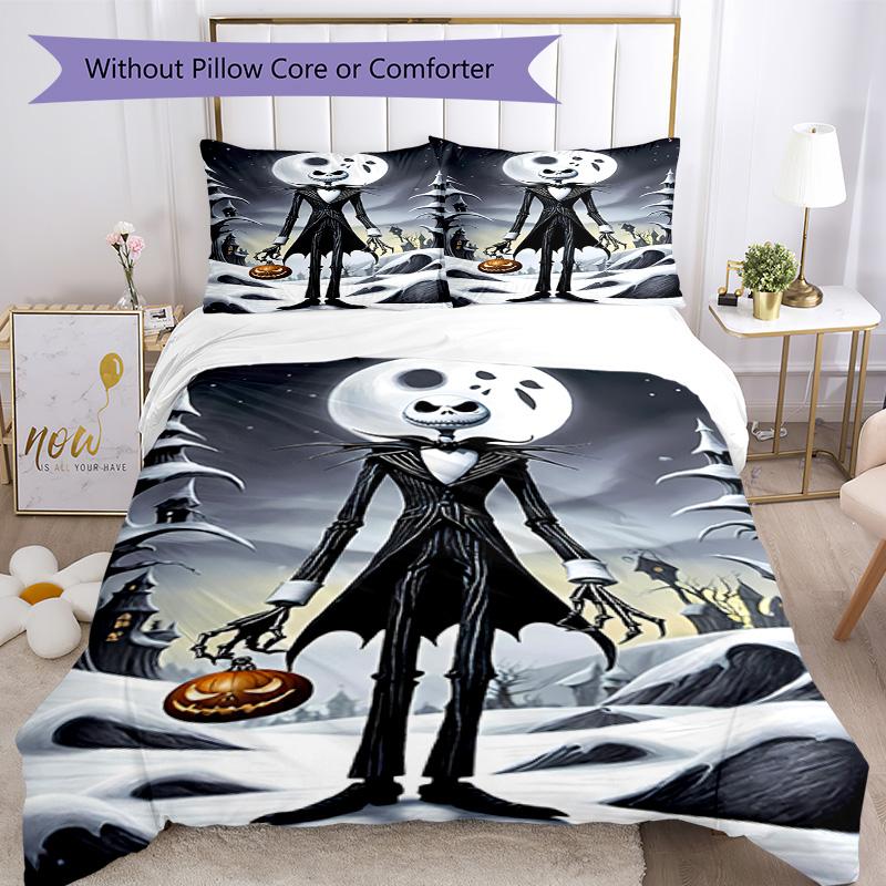 Jack Skellington Bedding Set Perfect for Dormitory Soft Fabric Perfect Gift for Friends Family