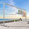 Windproof Outdoor Galvanized Steel Clothes Drying Rack with Thickened Pipes for Balcony